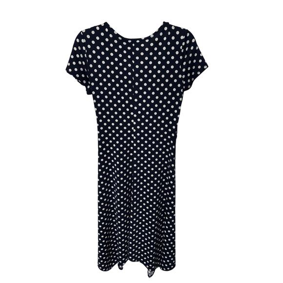 Perceptions of New York navy and white polka dot dress size medium - Picture 3 of 5